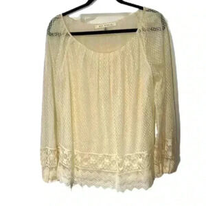 Max Studio lace detail blouse.  Girlhoodcore. Fall Feminine